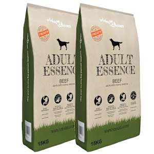 vidaXL Premium koerte kuivtoit Adult Essence Beef 2 tk, 30 kg