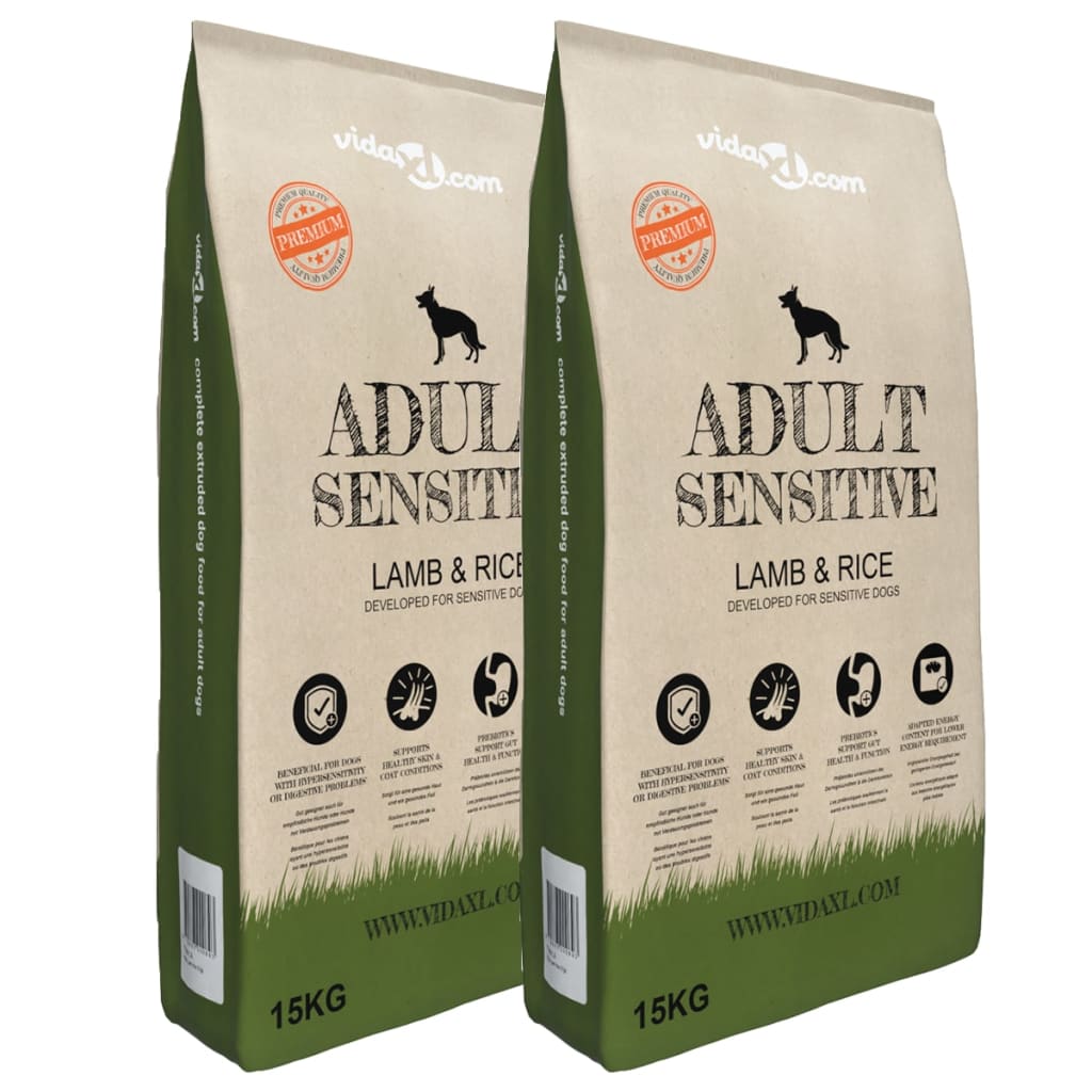 Petrashop  Prémiové psí granule Adult Sensitive Lamb & Rice, 2 ks, 30 kg