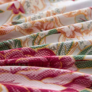 vidaXL Patalynės komplektas, įvairių spalvų gėlės, 135x200/80x80cm