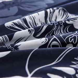 vidaXL Patalynės komplektas, mėlynas gėlių raštas, 240x220/60x70cm