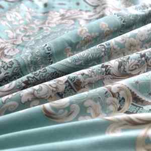 vidaXL Patalynės komplektas, mėlynas, medvilnė 155x200/80x80cm