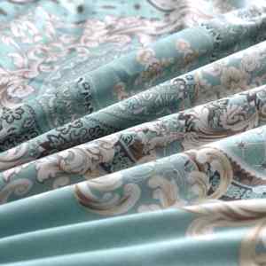 vidaXL Patalynės komplektas, mėlynas, medvilnė 155x220/80x80cm