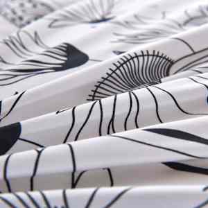 vidaXL Patalynės komplektas, baltas, gėlių dizainas, 140x200/60x70cm