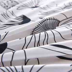 vidaXL Patalynės komplektas, baltas gėlių ra&scaron;tas, 240x220/60x70cm