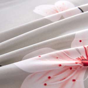 vidaXL Patalynės komplektas, kreminis gėlių ra&scaron;tas, 155x200/80x80cm