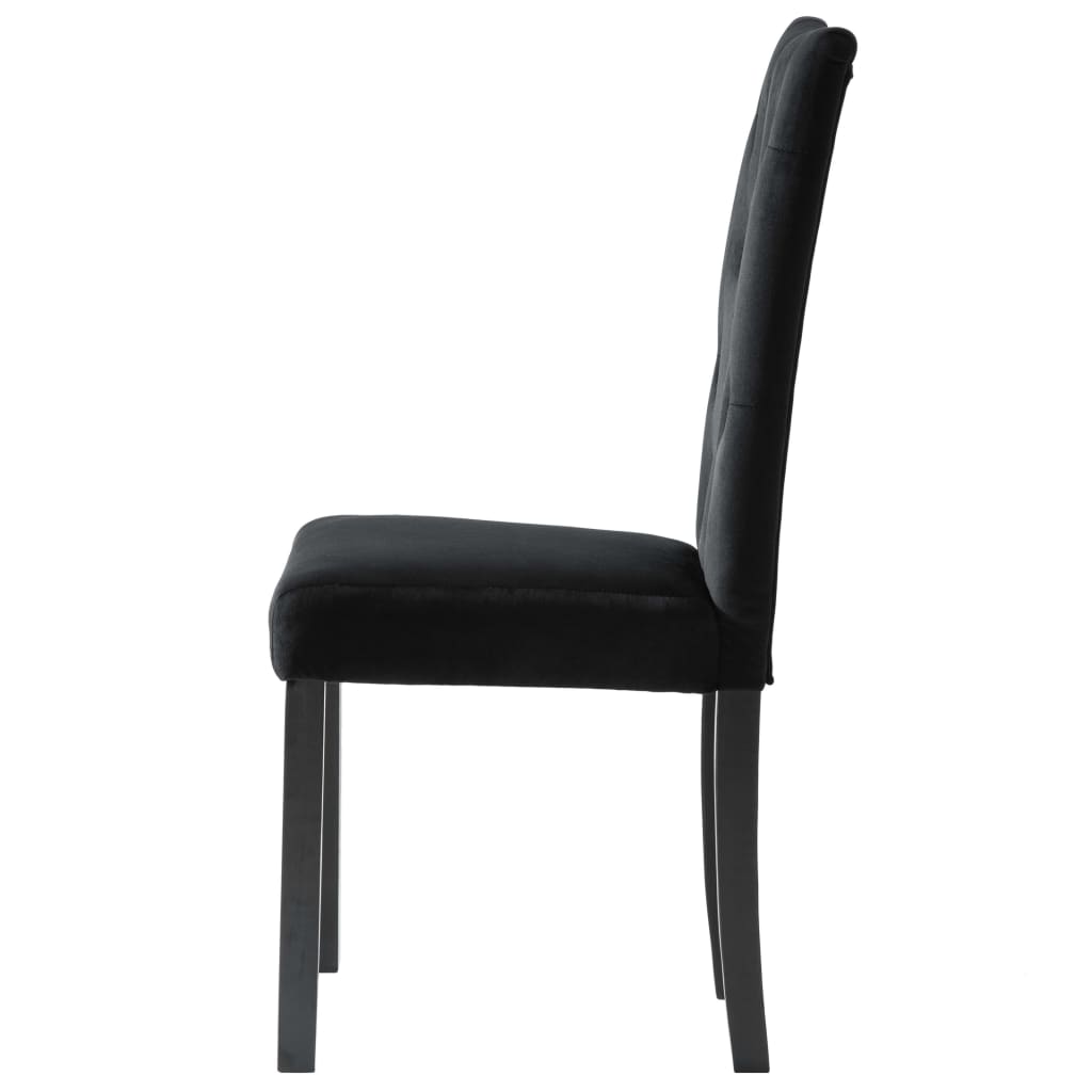 Valgomojo kėdės, 4 vnt., juodos, aksomas | Stepinfit