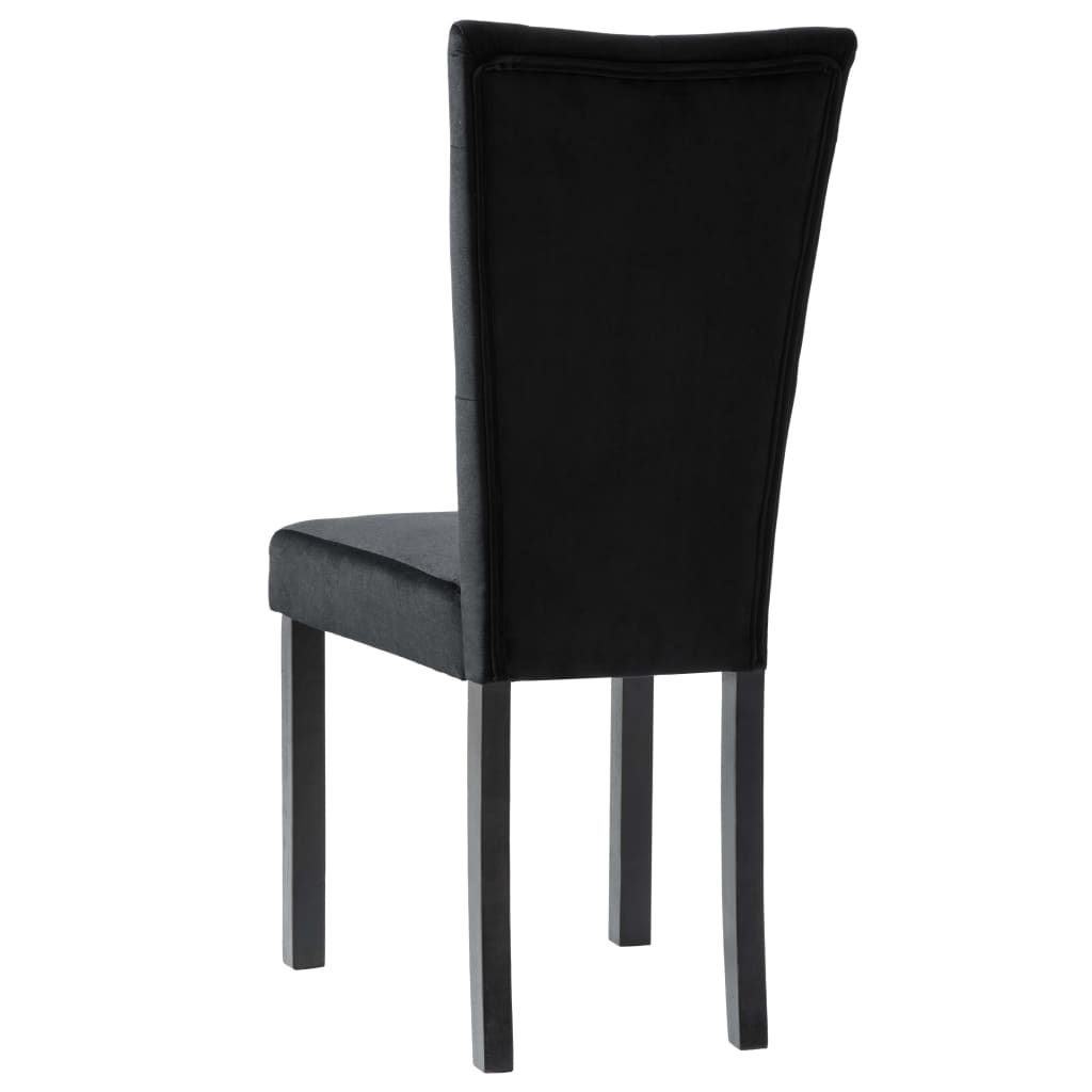 Valgomojo kėdės, 4 vnt., juodos, aksomas | Stepinfit