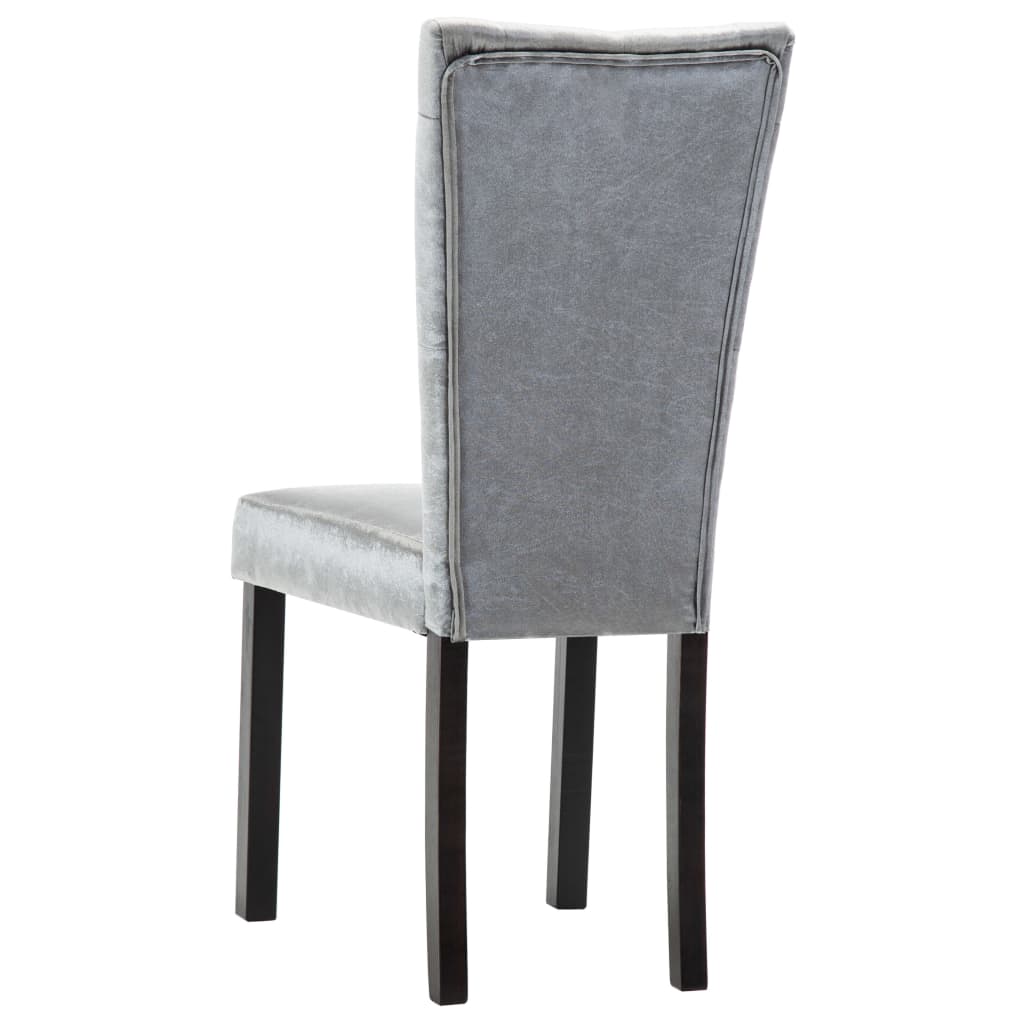 Petrashop  Jídelní židle 2 ks stříbrné samet