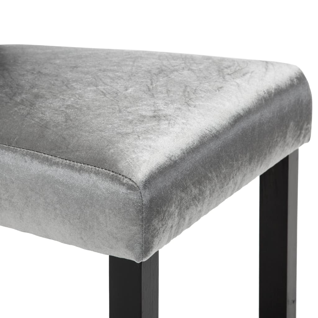 Petrashop  Jídelní židle 2 ks stříbrné samet