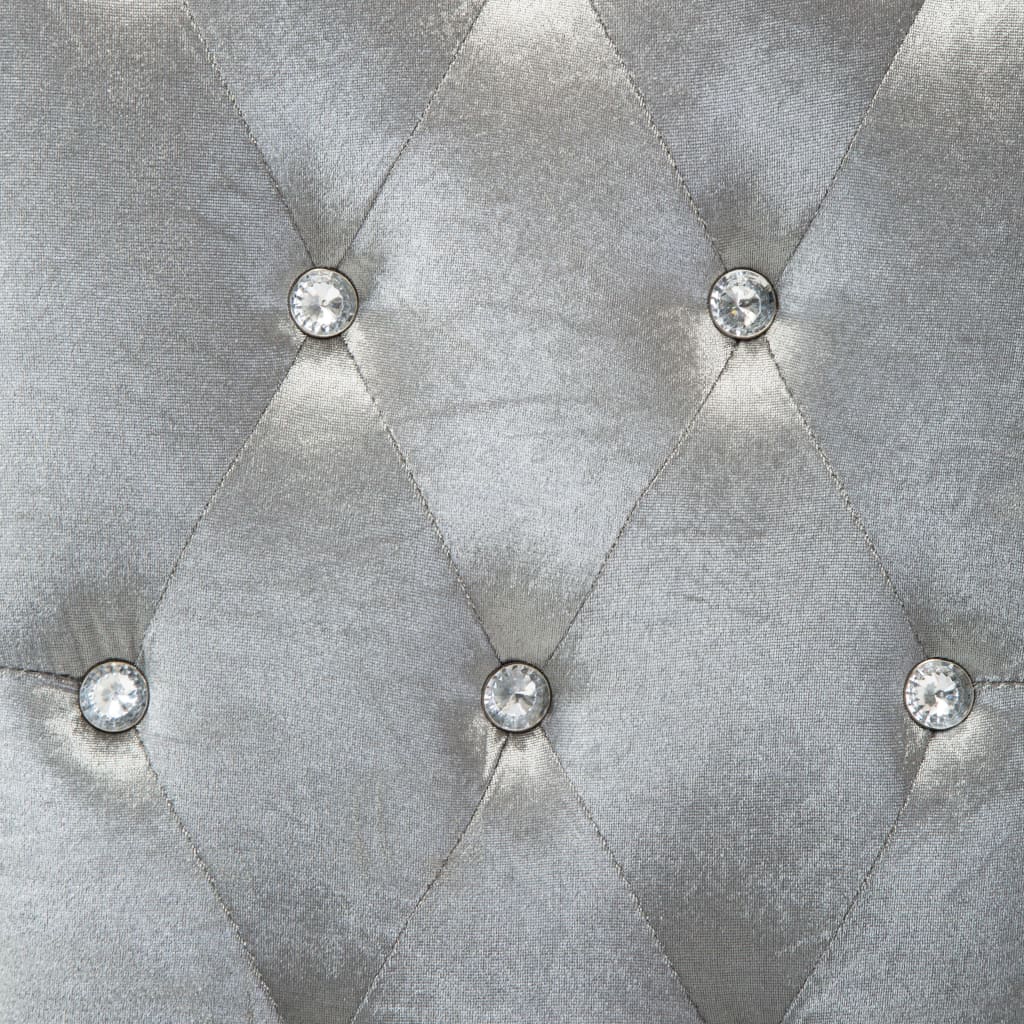 2 db ezüstszínű bársony étkezőszék