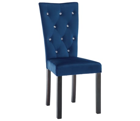 vidaXL spisebordsstole 2 stk. fl&oslash;jl m&oslash;rkebl&aring;