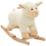 vidaXL Schaukeltier Schaf Plüsch 78 x 34 x 58 cm Weiß