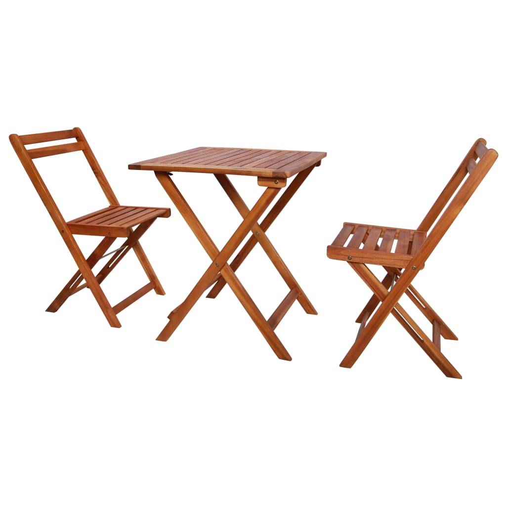 vidaXL 3-tlg. Bistro-Set Klappbar Massivholz Akazie