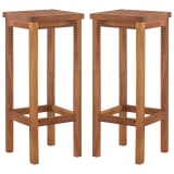 vidaXL Outdoor Bar Chairs 2 pcs Solid Acacia Wood