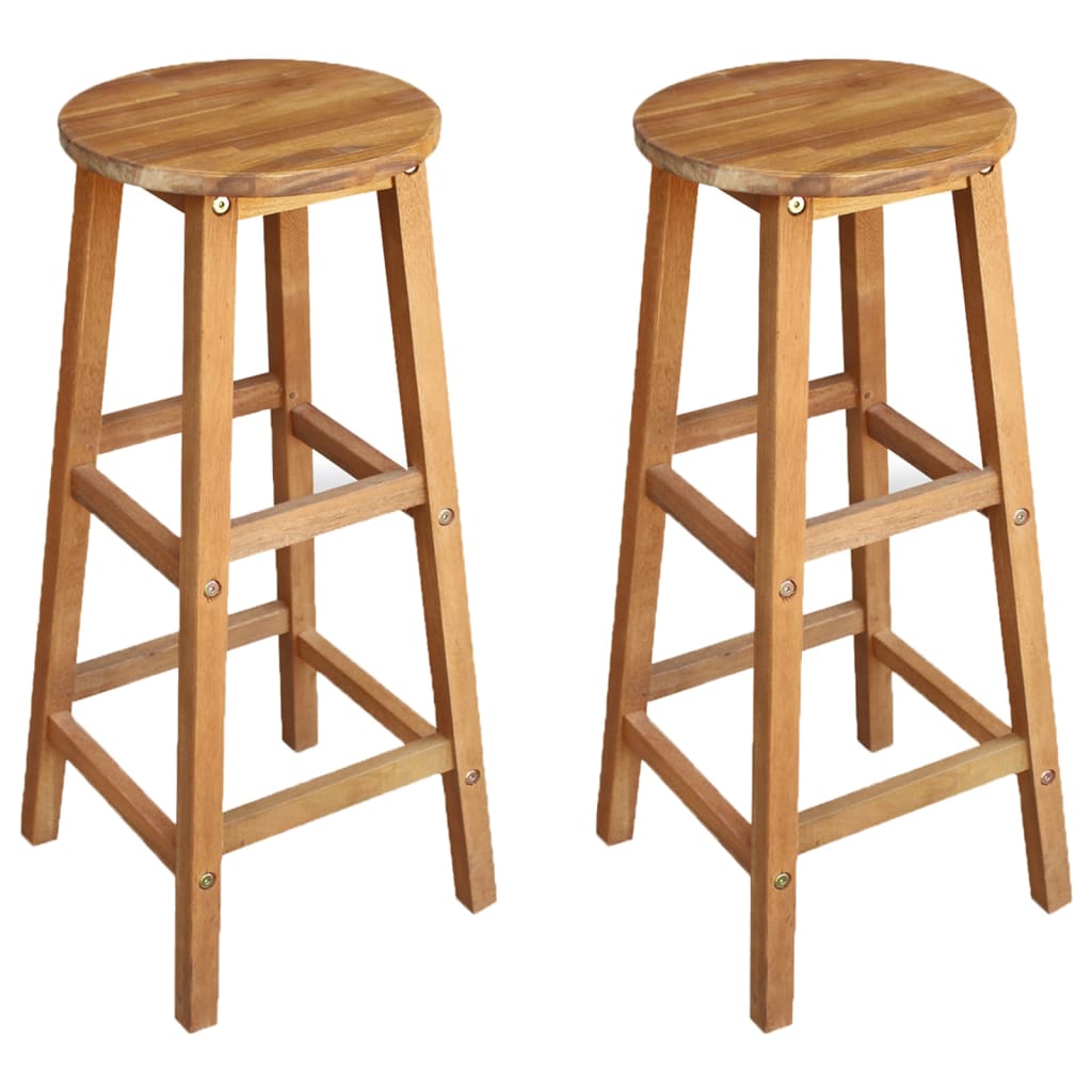 

vidaXL Bar Chairs 2 pcs Solid Acacia Wood