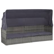 vidaXL Loungebed met luifel 205x62x124