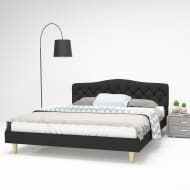 vidaXL Bed met traagschuim matras stof