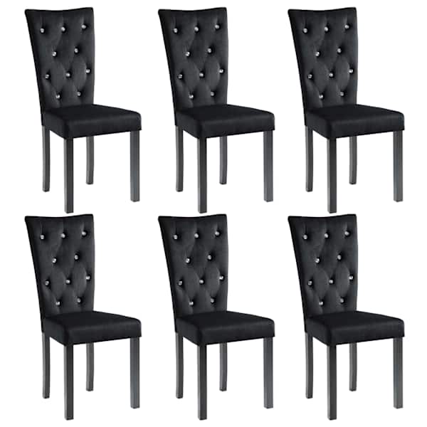vidaXL s&ouml;&ouml;gitoolid 6 tk, must, samet