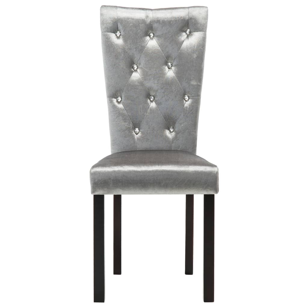 Petrashop  Jídelní židle 6 ks stříbrné samet
