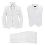 vidaXL Fato formal para criança 3 pcs tamanho 104/110 branco