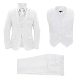 vidaXL Fato formal para criança 3 pcs tamanho 116/122 branco