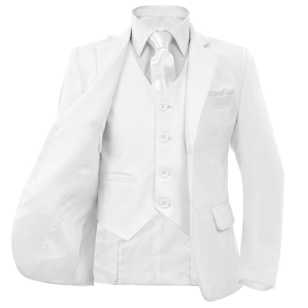 vidaXL laste 3-osaline ülikond, suurus 140/146, valge