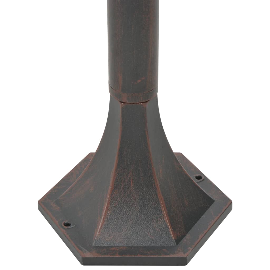 6 db bronzszínű alumínium kerti állólámpa, E27, 110 cm 