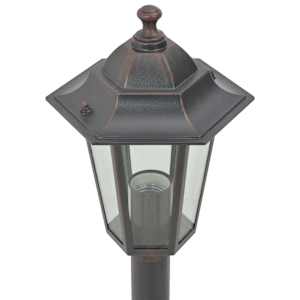 Zahradní sloupové lampy 6 ks E27 110 cm hliníkové bronzové - obrázek 6