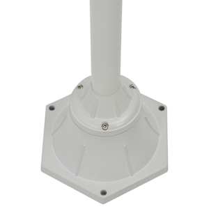 Zahradní sloupová lampa 2 ramena E27 220 cm hliník bílá - obrázek 4