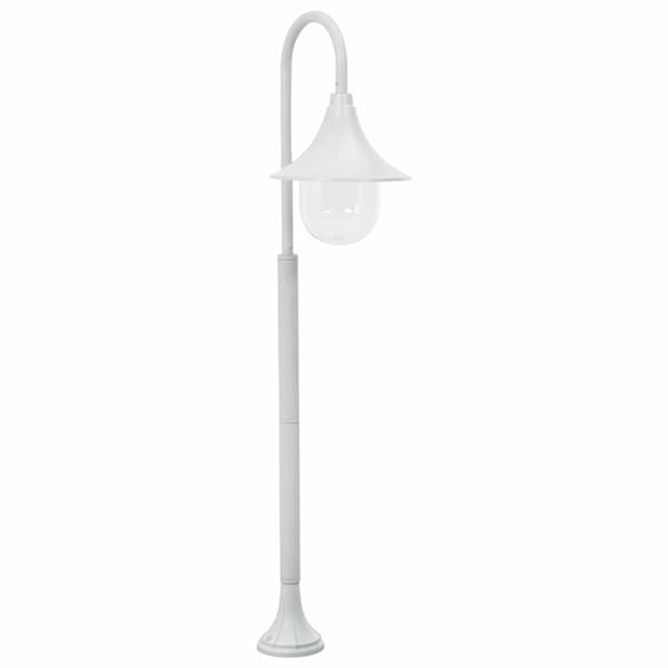 vidaXL aialatern, E27 120 cm, alumiinium, valge