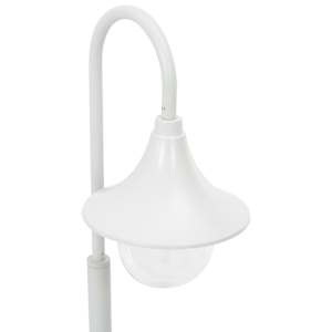 Zahradní sloupová lampa E27 120 cm hliník bílá - obrázek 4