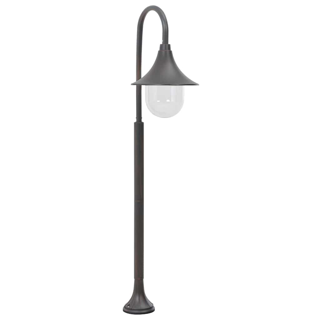 vidaXL Zahradní sloupová lampa E27 120 cm hliník bronzová
