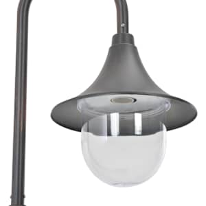 Zahradní sloupová lampa E27 120 cm hliník bronzová - obrázek 4