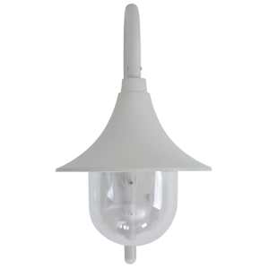 Zahradní nástěnná lampa E27 42 cm hliníková bílá - obrázek 2