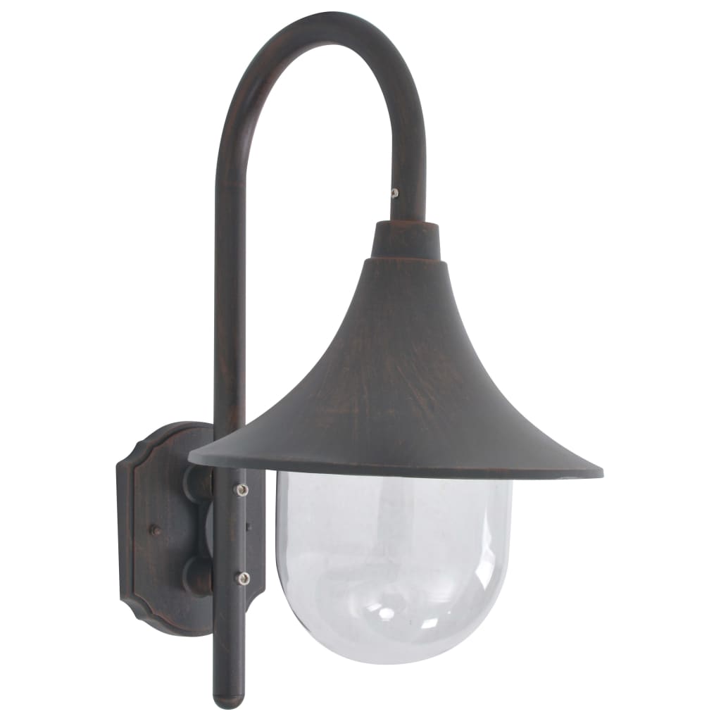 vidaXL Garden Wall Lamp E27 42 cm Aluminium Bronze