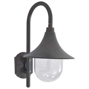 Zahradní nástěnná lampa E27 42 cm hliníková bronzová - obrázek 1