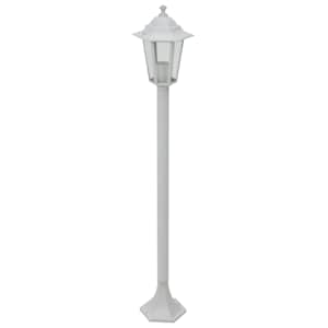 Zahradní sloupové lampy 6 ks E27 110 cm hliníkové bílé - obrázek 2