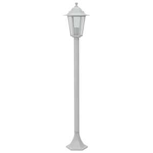 Zahradní sloupové lampy 6 ks E27 110 cm hliníkové bílé - obrázek 3