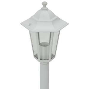 Zahradní sloupové lampy 6 ks E27 110 cm hliníkové bílé - obrázek 4