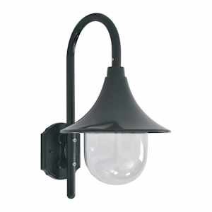 Zahradní nástěnná lampa E27 42 cm hliníková tmavě zelená - obrázek 1