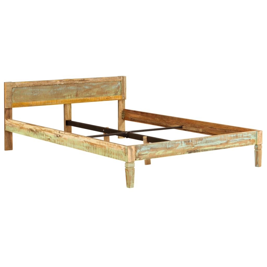 vidaXL Bed Frame Solid Mango Wood 140x200 cm
