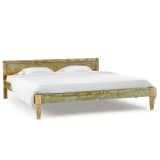 vidaXL Cadre de lit Bois de manguier massif 180x200 cm