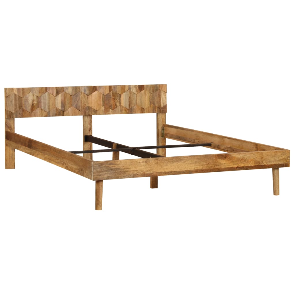 vidaXL Bed Frame Solid Mango Wood 160x200 cm
