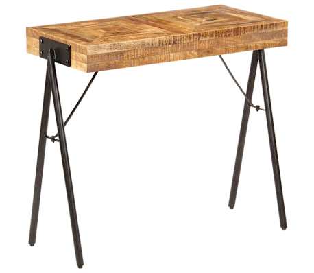 VidaXL Konsolentisch Aus Massivholz – 200x29x75 Cm, Industriell, Für Wohnzimmer Oder Büro