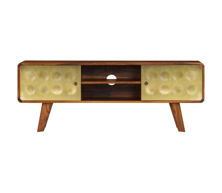 vidaXL TV spintelė, 120x30x45cm, rausvosios dalbergijos med. masyvas