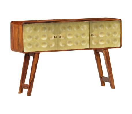 vidaXL Sideboard mit Goldaufdruck 120x30x80 cm Massivholz | vidaXL.de