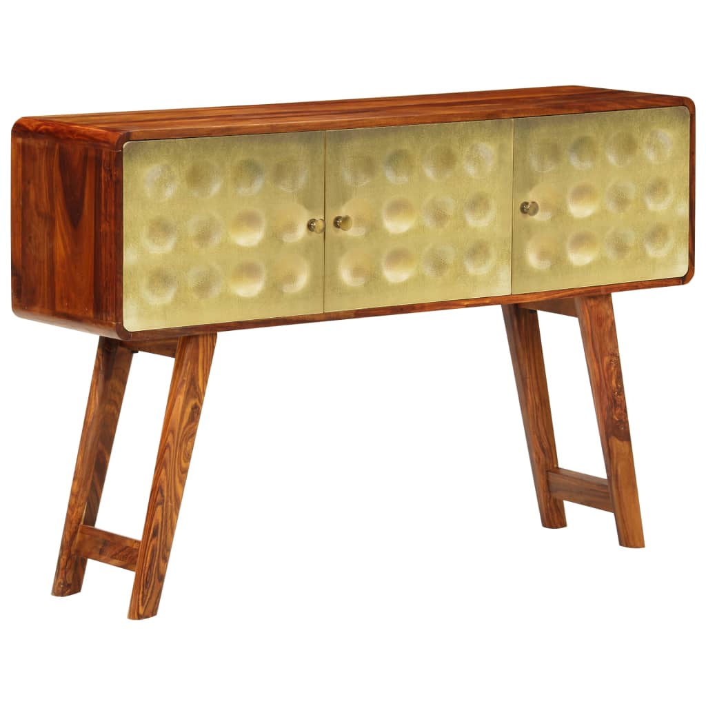 tömör paliszander tálalószekrény arany mintával 120x30x80 cm