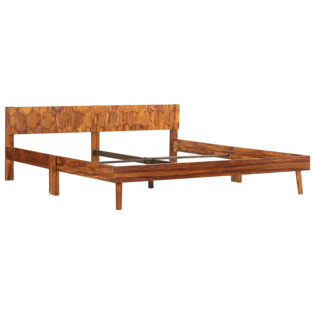 vidaXL Estructura de cama de madera maciza de sheesham 160x200 cm