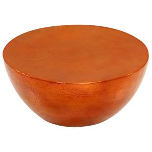 vidaXL Coffee Table Hammered Aluminium 70x30 cm Copper