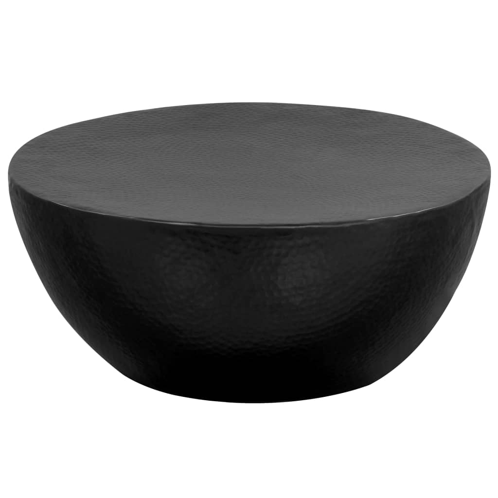 vidaXL Măsuță de cafea, negru, 70 x 30 cm, aluminiu bătut cu ciocanul vidaXL
